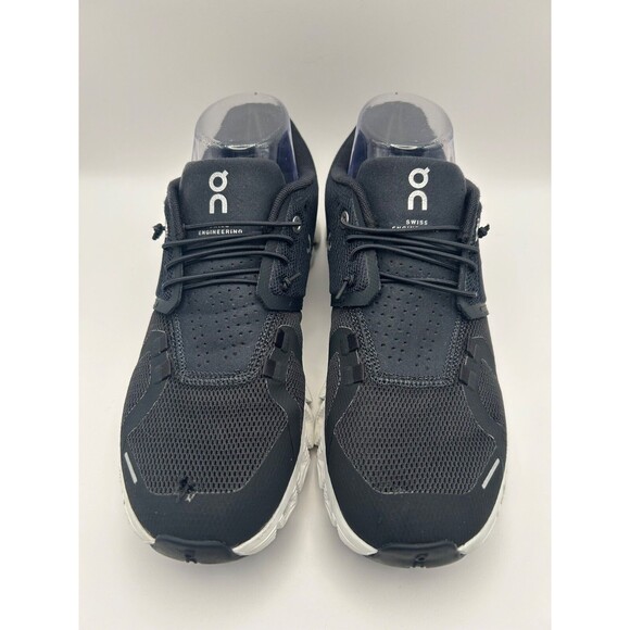 On Cloud 5 Running Shoes Black White Women’s Size 8.5 Elastic Laces - Picture 2 of 8